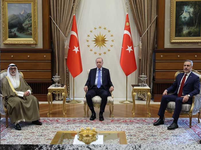 Cumhurbaşkanı Erdoğan, Kuveyt Dışişleri Bakanı Sabah'ı, Külliye'de kabul etti