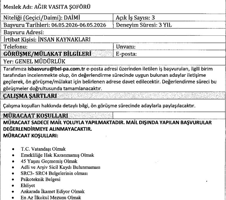 ABB'nin şirketine 5 farklı meslekte daimi personel alımı yapılacak!