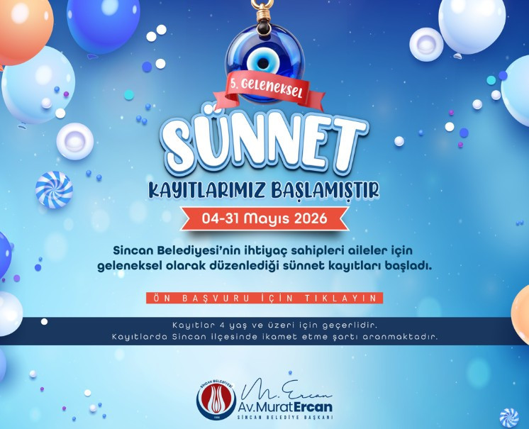 Sincan Belediyesi 5. Geleneksel Sünnet kayıtları devam ediyor