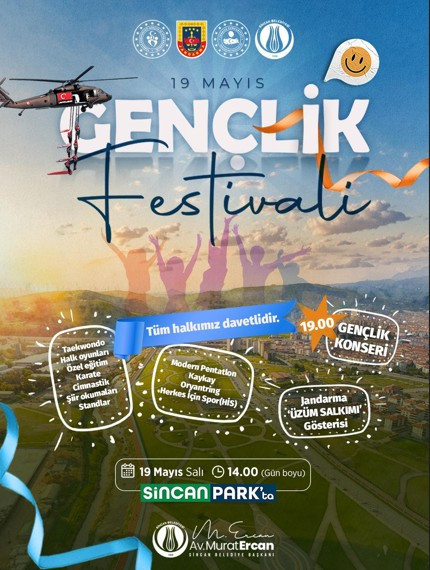 Sincan'da 19 Mayıs Gençlik Festivali nerede, saat kaçta?