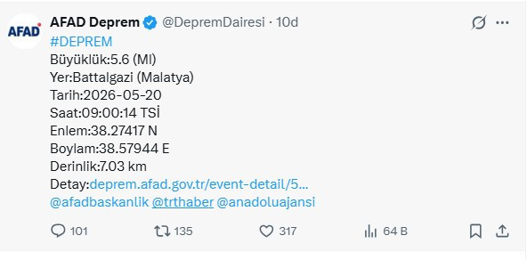 Son dakika deprem: AFAD Kandilli Rasathanesi bugün az önce deprem nerede oldu?