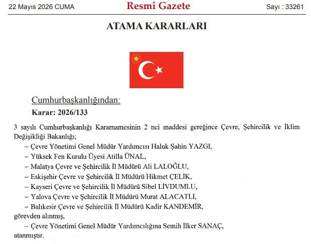 Cumhurbaşkanı Erdoğan imzaladı, Atama Kararları Resmi Gazete'de!