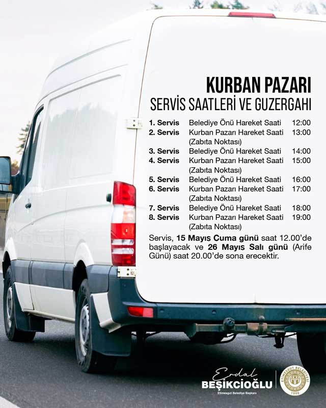Etimesgut Belediyesi kurban kesim alanlarına ücretsiz servis hizmeti sunacak!