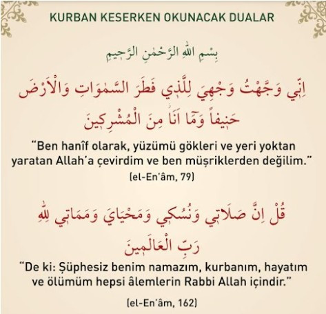 Kurban keserken okunan dua, kesilirken nasıl tekbir getirilir, okunacak dualar?
