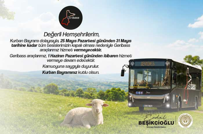 Etimesgut Belediyesi duyurdu: Geribass seferlerinde bayram düzenlemesi!