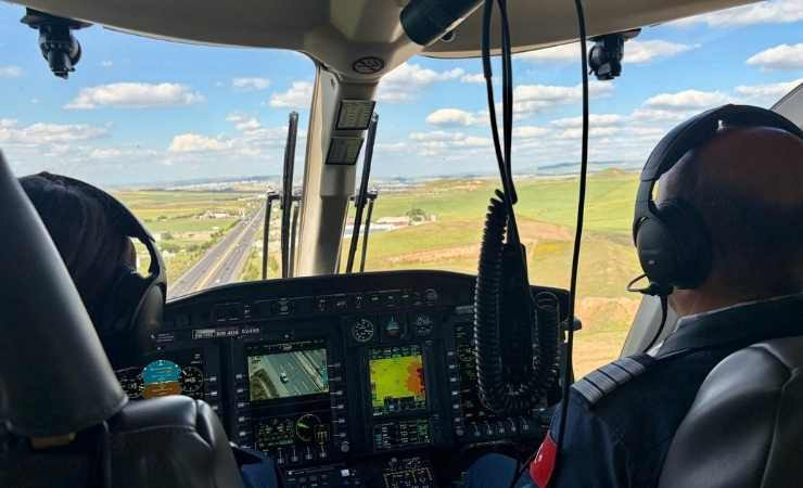 Ankara'da helikopter destekli trafik denetimi uygulaması yapıldı