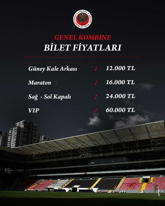 Gençlerbirliği 2026 - 2027 sezonunun kombine bilet fiyatlarını açıkladı... - Resim : 2