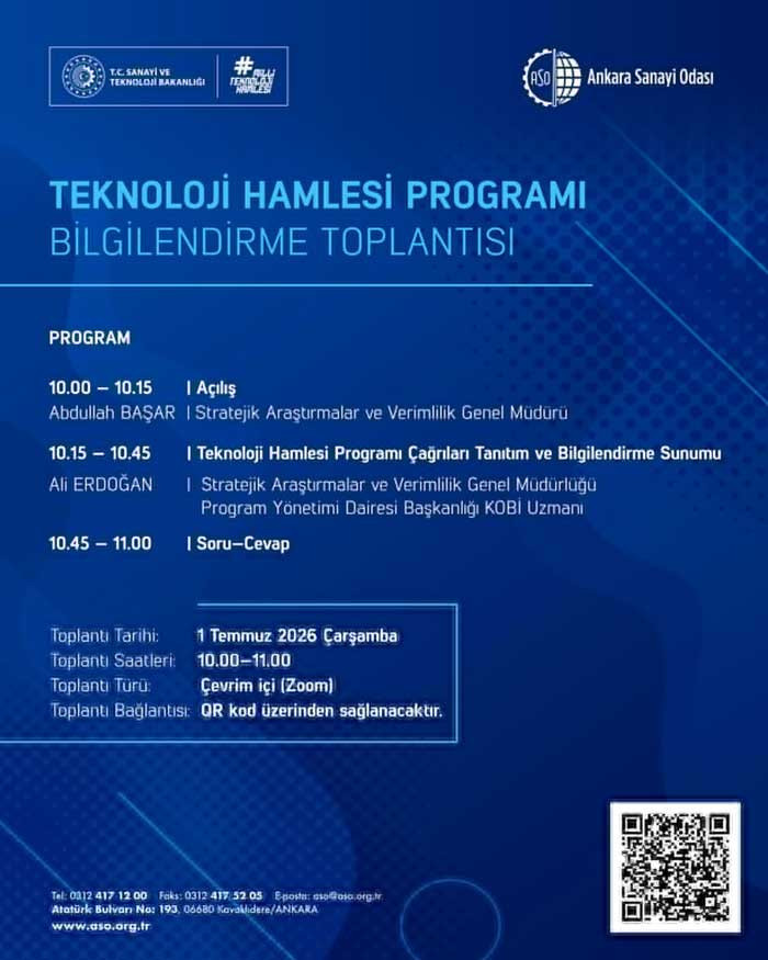 ASO'dan Teknoloji Hamlesi Programı Bilgilendirme Toplantısı'na davet!