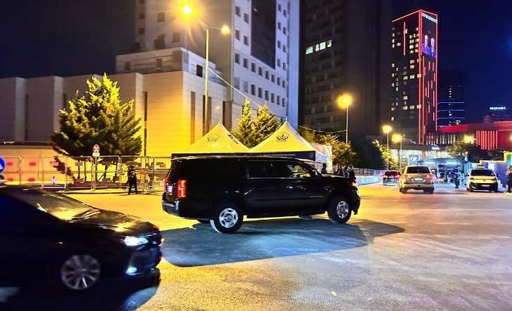 ABD Başkanı Trump, başkentte konaklayacağı otele giriş yaptı