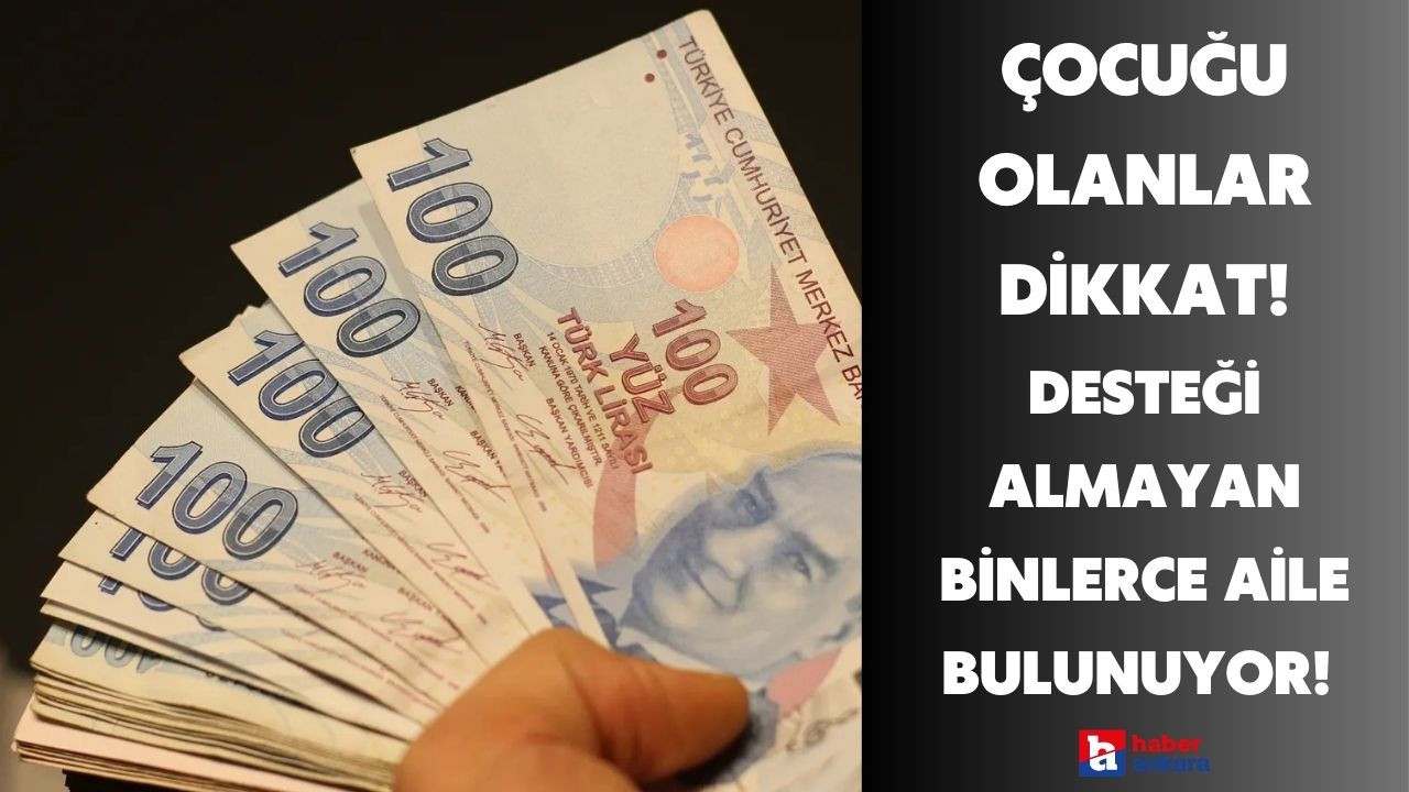 Bu desteği almayan binlerce aile bulunuyor! 2 - 5 yaş arası çocuğu olanlar hemen başvurun