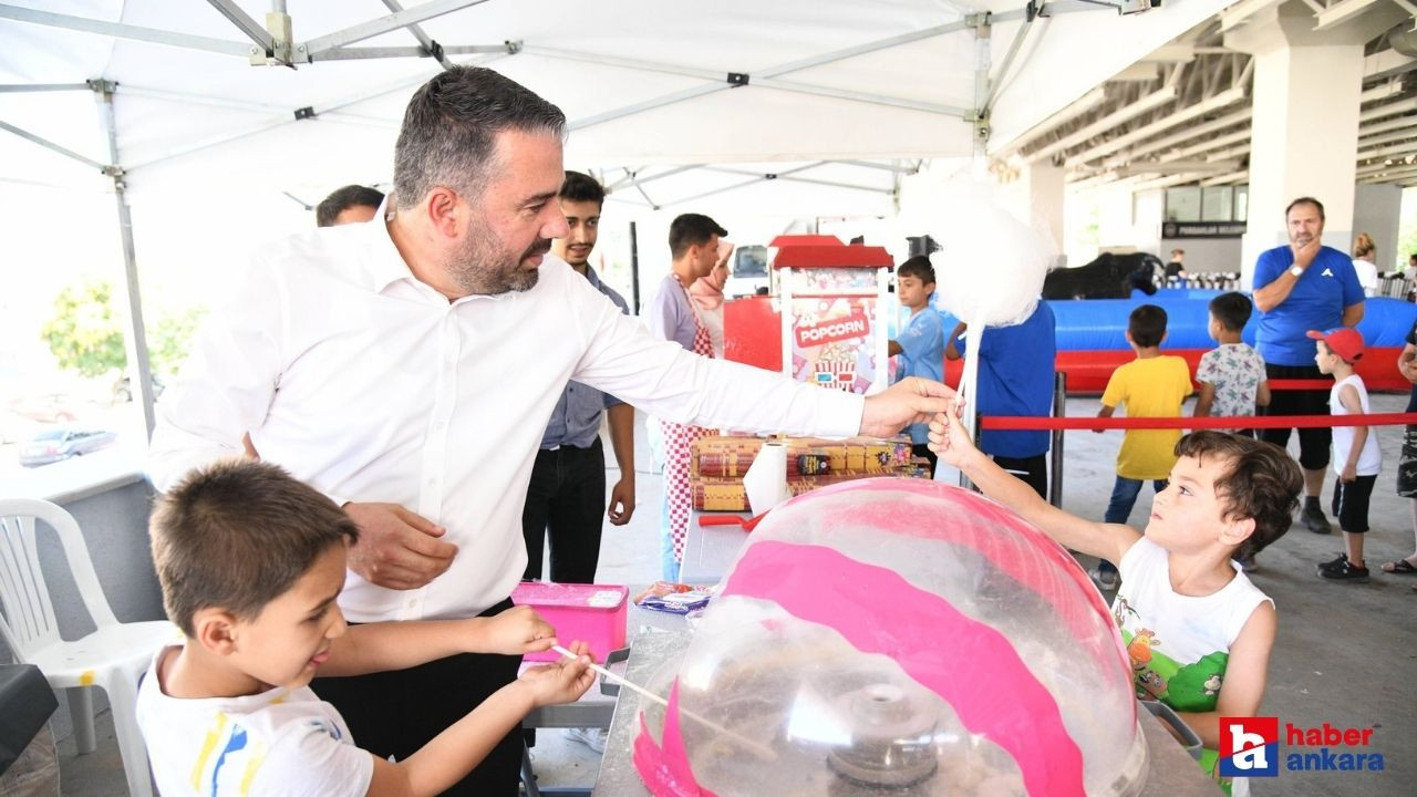 Pursaklar Belediyesi çocukların yüzünü güldürdü! Pazar alanında eğlenceli dakikalar yaşandı