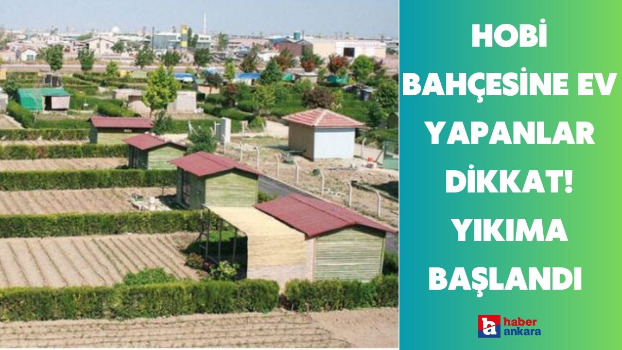 Hobi bahçesi olanlar dikkat! Hobi bahçelerindeki yapıların yıkımına başlandı başınız çok ağıracak