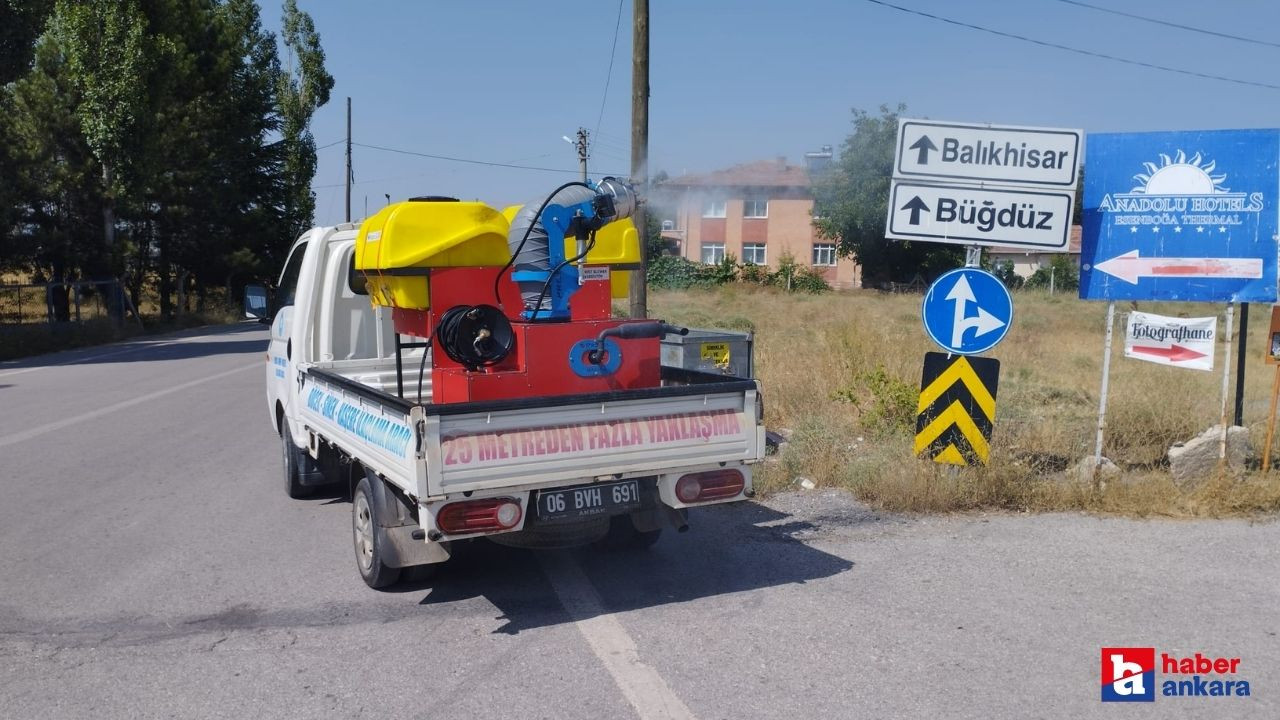 Akyurt Belediyesi'nin ilaçlama ekibi çalışmalarına devam ediyor!