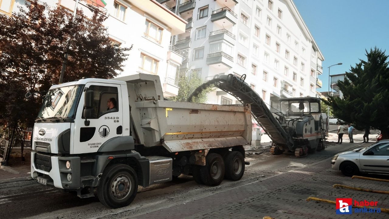 Altındağ Belediyesi asfalt yapım çalışmasına devam ediyor!