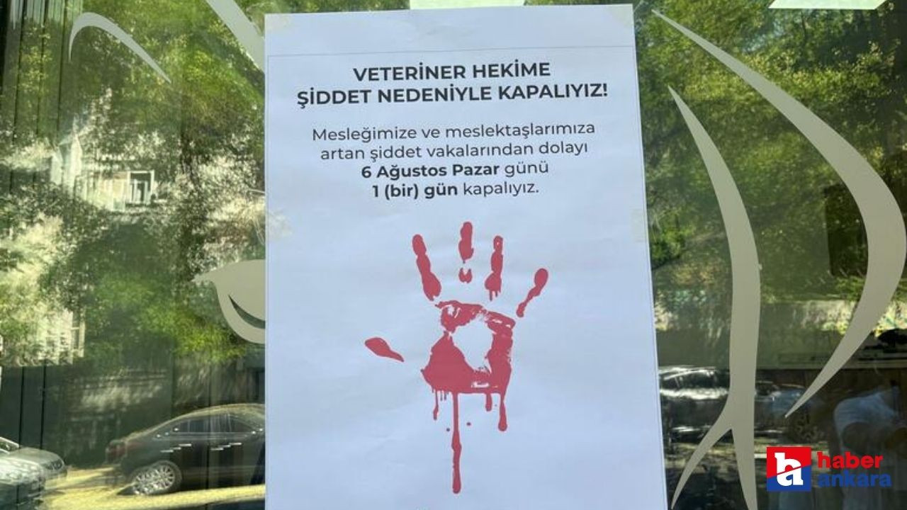 Ankara'da veteriner hekimlerden şiddete tepki için 'klinik kapatma' eylemi