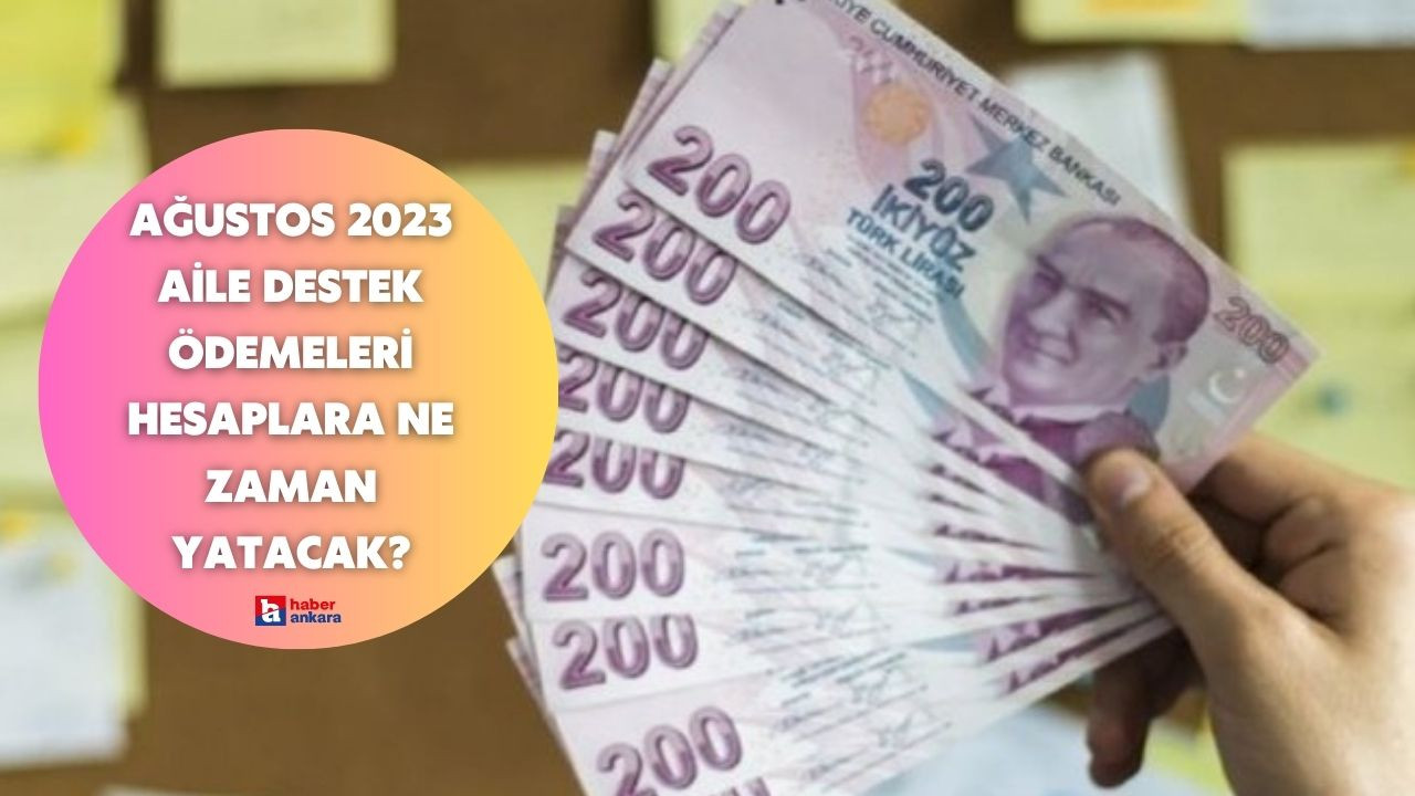 Ağustos 2023 aile destek ödemeleri hesaplara ne zaman yatacak?