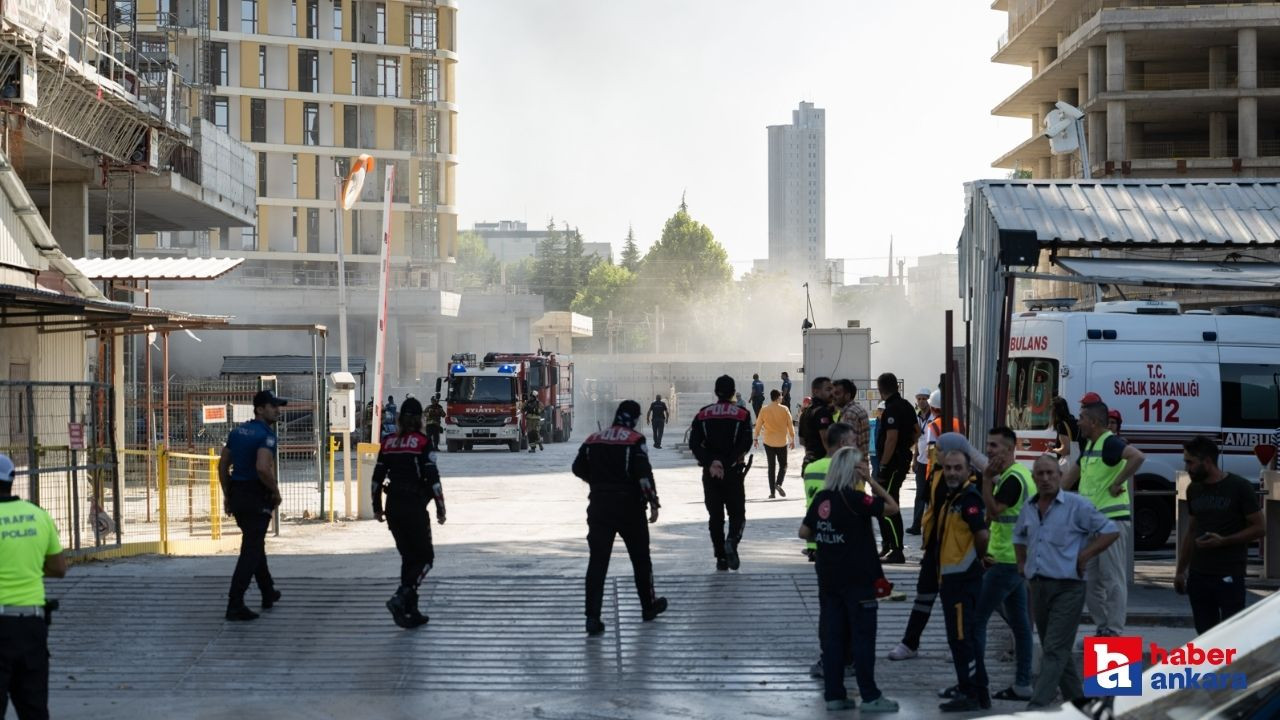 Ankara Büyükşehir Belediye binası yakınlarındaki sitenin inşaatında yangın çıktı