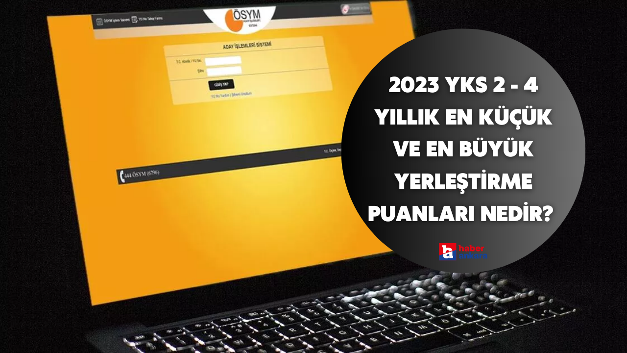 2023 YKS taban puanları, boş kontenjanları, 2 ve 4 yıllık en küçük ve en büyük yerleştirme puanları nedir?