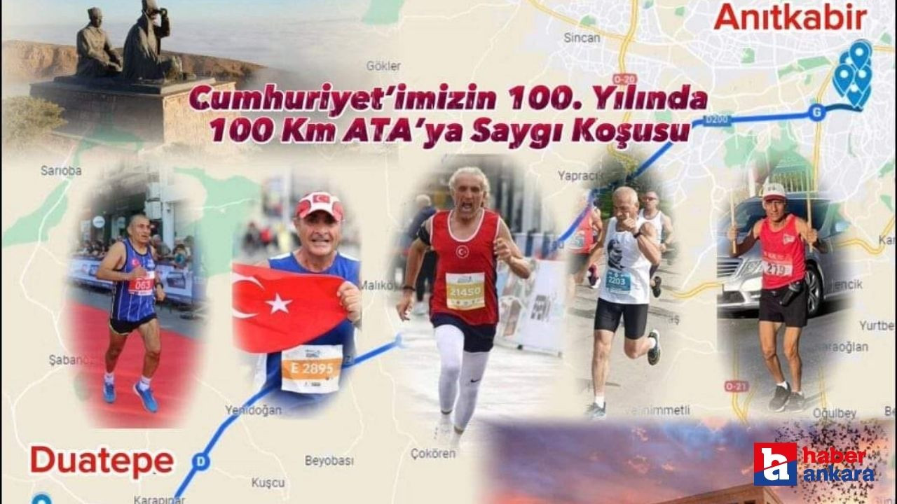 Polatlı Duatepe’den Anıtkabir’e 100 kilometrelik Ata'ya saygı koşusu başladı!