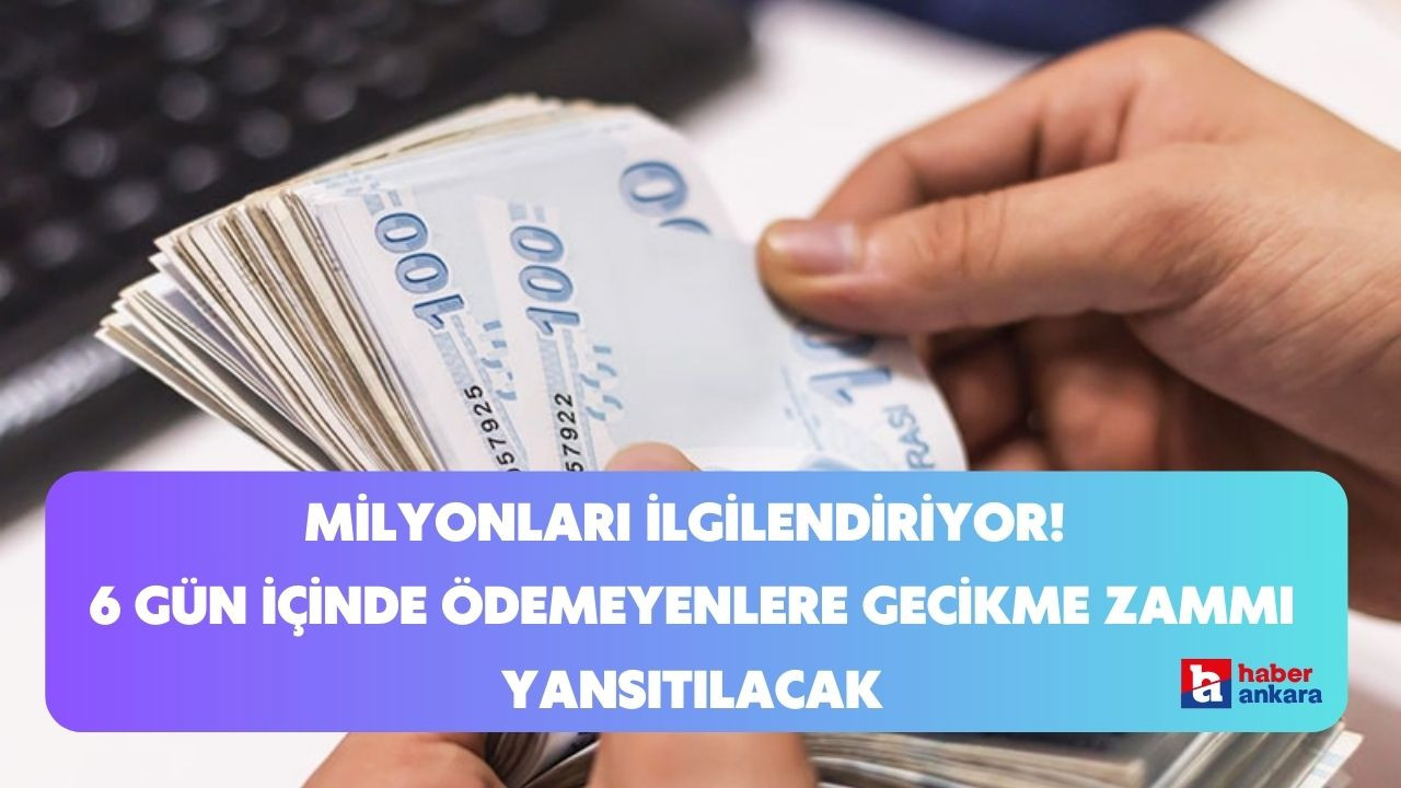 Aracı olan milyonları ilgilendiriyor! 6 gün içinde ödemeyenlere gecikme zammı yansıtılacak