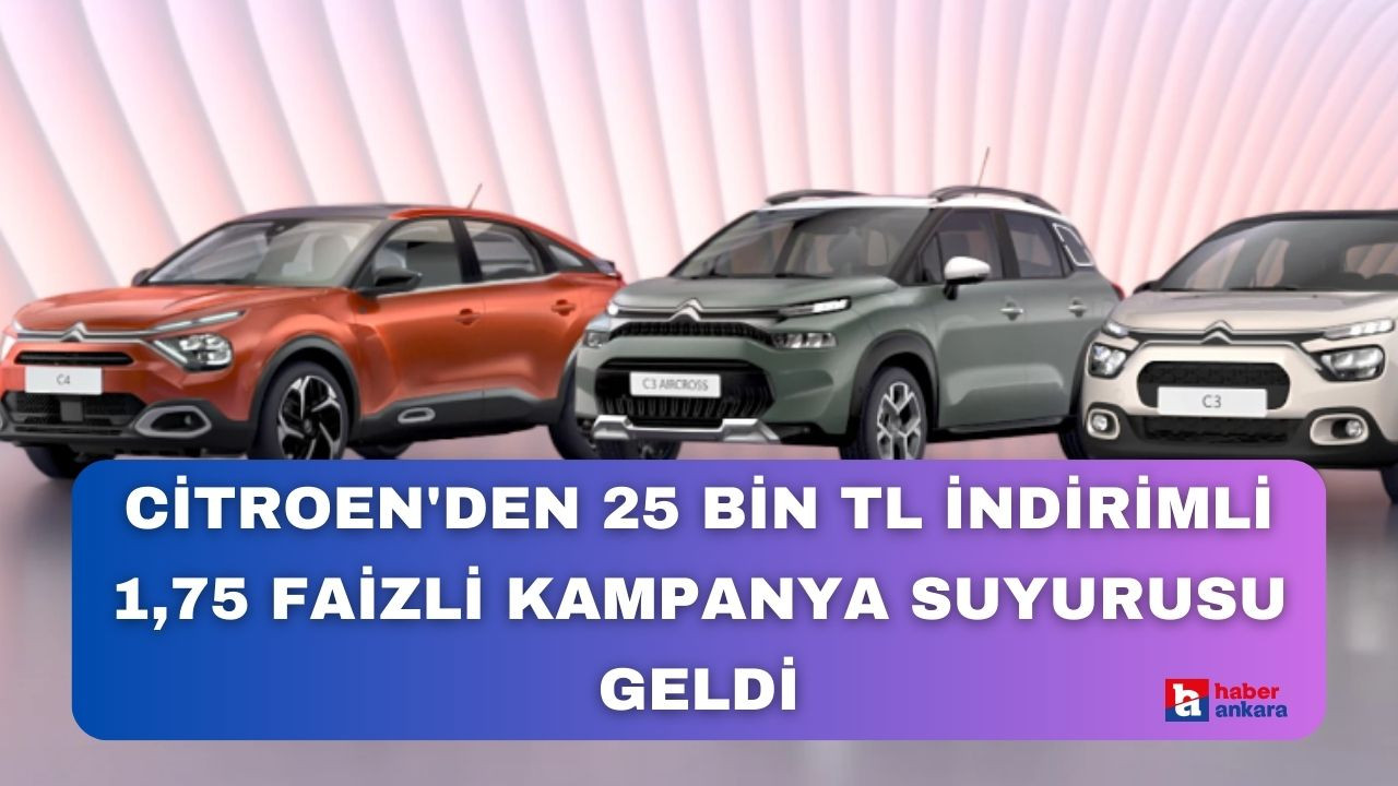 Citroen'den eylül ayına özel kampanya! 25 bin TL indirimli 1,75 faizli krediye başvurun