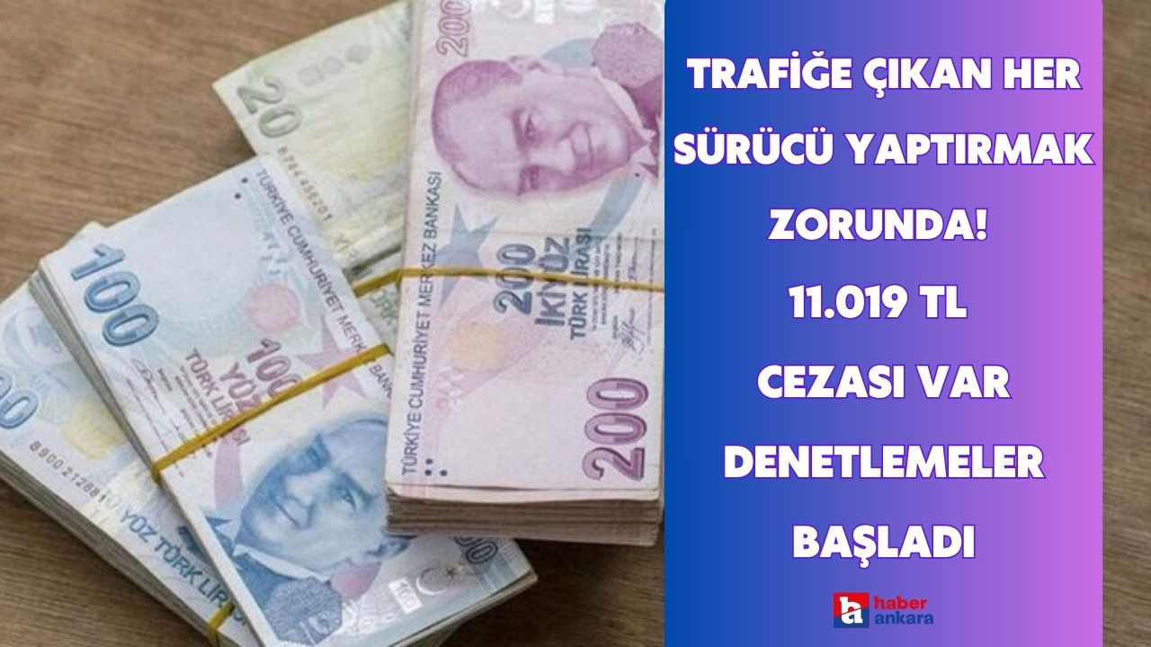 Trafiğe çıkan her sürücü bunu yaptırmak zorunda! 11.019 TL cezası var denetlemeler başladı