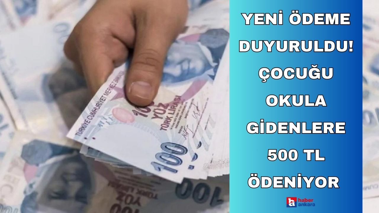 Binlerce Ankaralıya yeni ödeme duyuruldu! Çocuğu okula gidenlere 500 TL destek ödeniyor hemen başvurun