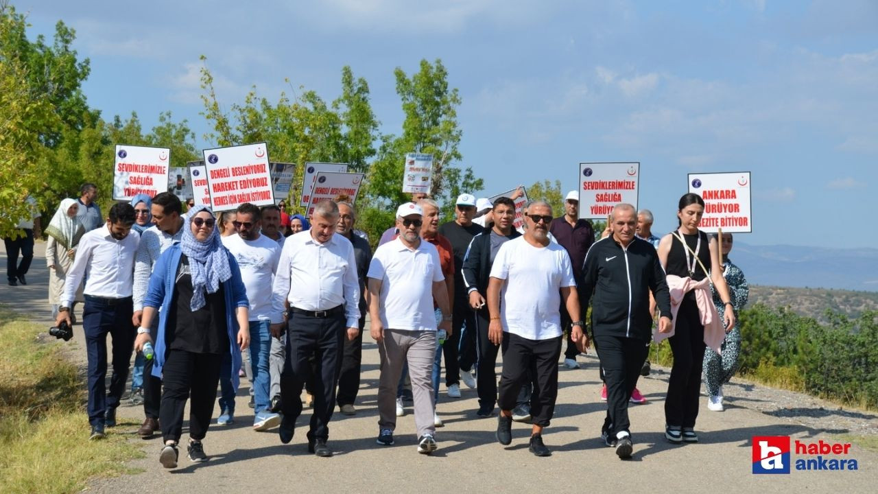 Kahramankazan' da Halk Sağlığı Haftası dolayısıyla yürüyüş gerçekleştirildi