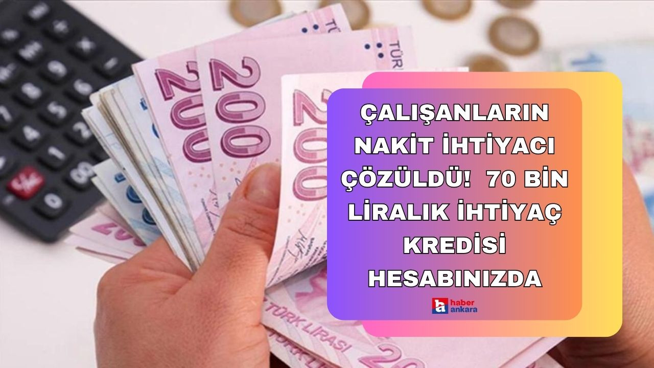 Özel sektör çalışanlarının nakit ihtiyacı çözüldü! Halkbank 70 bin liralık ihtiyaç kredisini hesaplara tanımladı