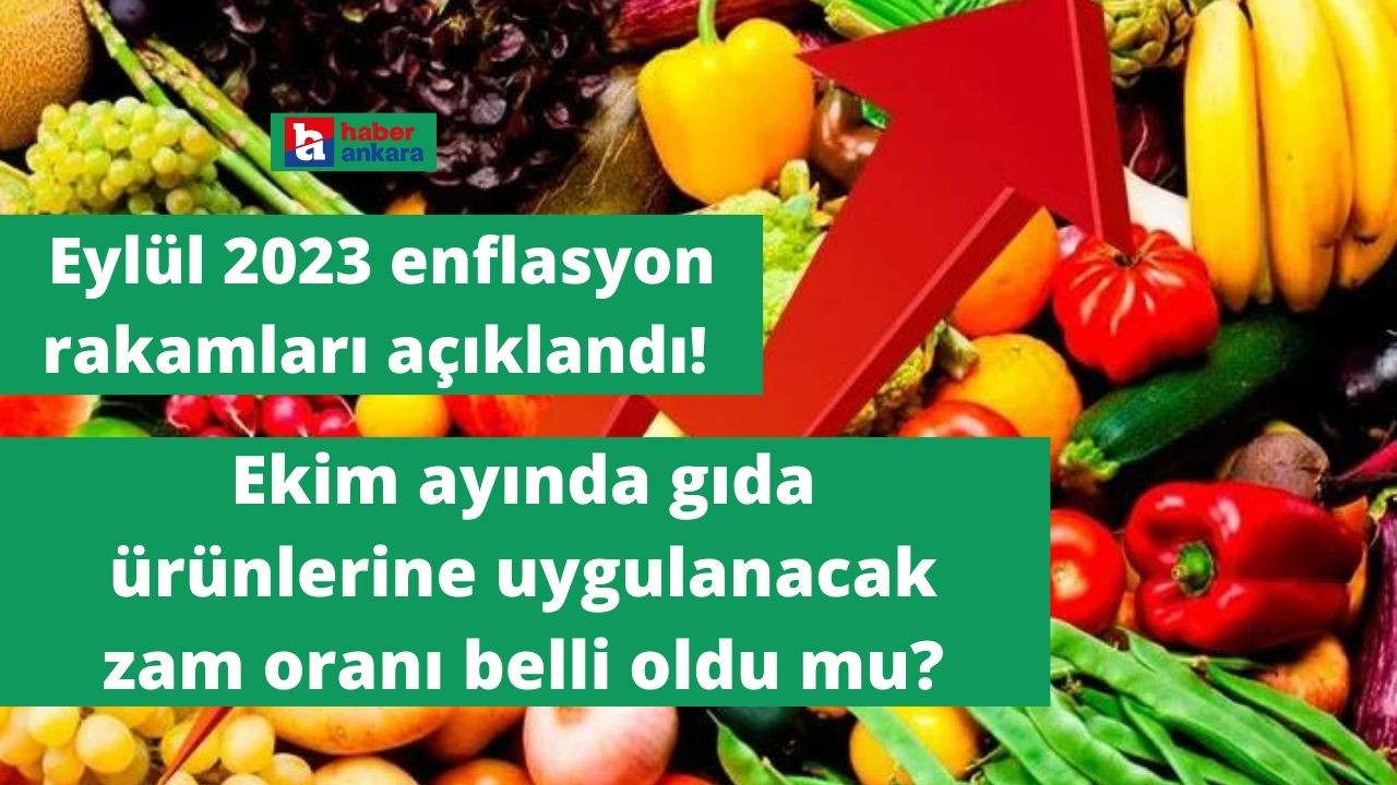 Eylül 2023 enflasyon rakamları belli oldu! Ekim ayında gıda ürünlerine uygulanacak zam oranı belli oldu mu?