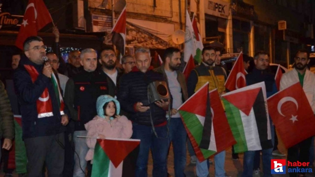 İsrail’in saldırısı Ankara’da protesto edildi