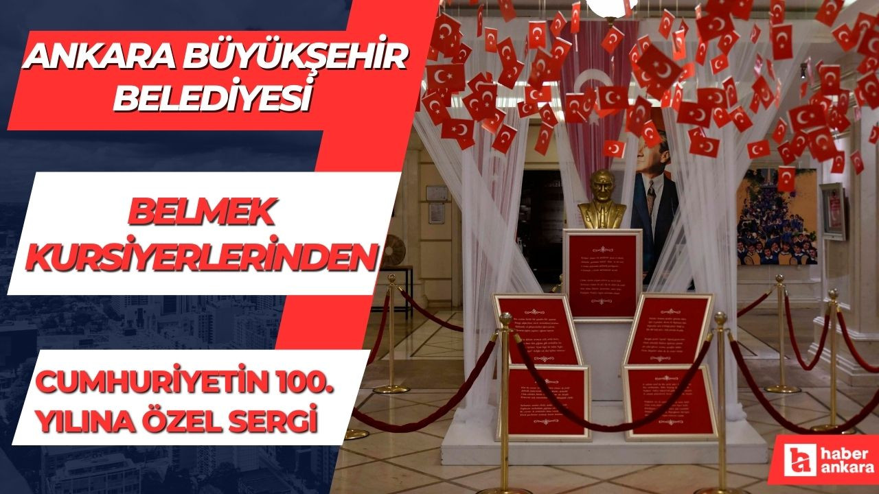 BELMEK kursiyerleri Cumhuriyetin yüzüncü yılına özel sergi hazırladı