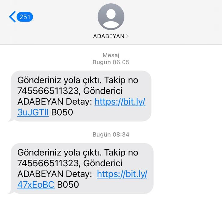 Ada beyan ve Trendyol Express yola çıktı mesajı nedir?