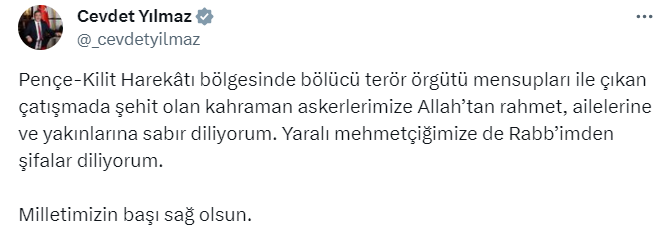 2 günde 12 askerimizi şehit verdik! Siyasilerden şehitlerimiz için taziye mesajı geldi - Resim : 3