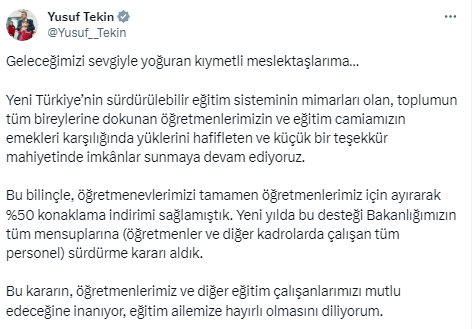 MEB yeni kararını duyurdu! Bakanlık çalışanları öğretmenevlerinde yüzde 50 indirimle konaklayacak - Resim : 2