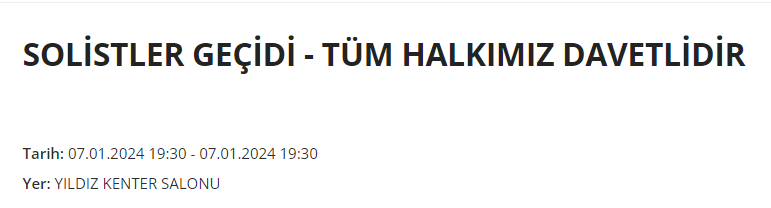 Yenimahalle Belediyesinden Solistler Geçidi konserine davet! - Resim : 3