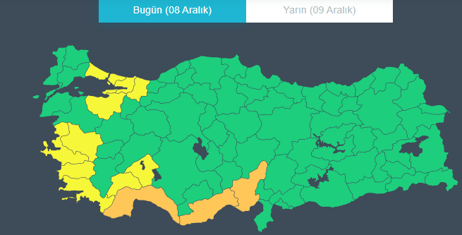 AFAD ve Meteoroloji'den 14 il için kritik sarı ve turuncu kodlu uyarı geldi! Sağanak ve fırtına kapıda