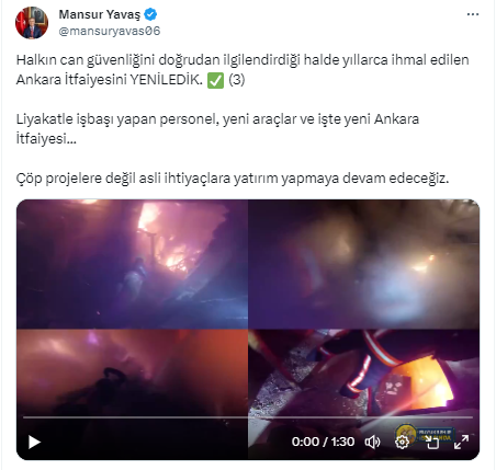 ABB Başkanı Yavaş Ankara İtfaiyesindeki yenilikleri duyurdu!