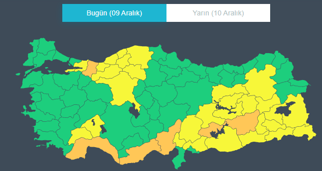 Meteoroloji'den 36 il için sarı ve turuncu kodlu şiddetli yağış uyarısı yapıldı!