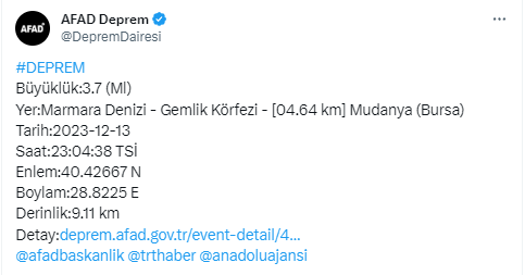 Marmara'da gece saatlerinde korkutan deprem!