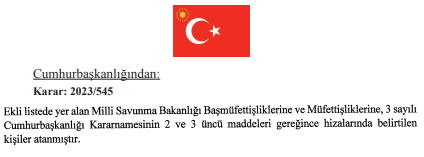 16 Aralık tarihli Cumhurbaşkanlığı atama kararları yayımlandı! - Resim : 3