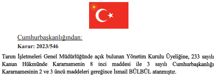 16 Aralık tarihli Cumhurbaşkanlığı atama kararları yayımlandı! - Resim : 6