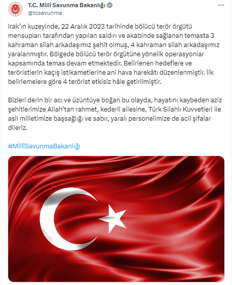 MSB açıkladı! Şehit ve yaralı askerlerimiz var