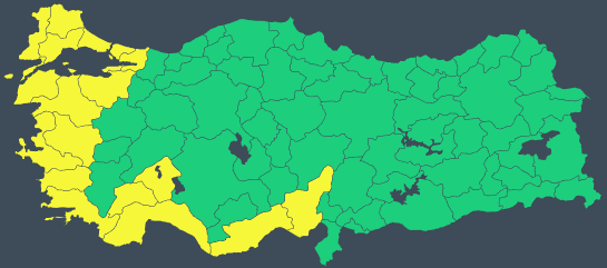 18 ilde birden etkisini gösterecek! Meteoroloji sarı kodlu kuvvetli yağış uyarısını yayımladı