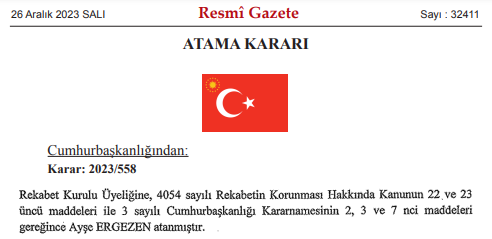 26 Aralık tarihli atama kararları yayımlandı!