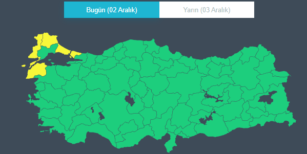 Meteoroloji'den iki bölge için sarı kodlu fırtına alarmı geldi!